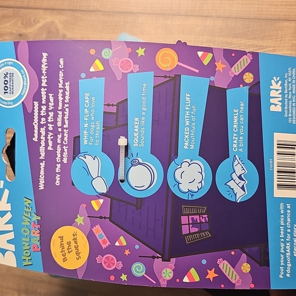 Vampire Plush Toy with Red and Blue Accents - Picture 2 of 2